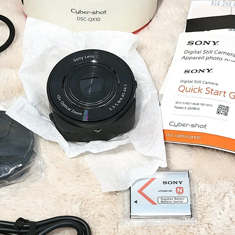 Sony Cyber-shot DSC-QX10 18MP 10X Optical Zoom Digital Camera for Phones w/BOX